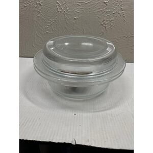 NEW Chefs Choice Clear Ribbed Glass 3qt. Covered Casserole Glasbake Jeannette